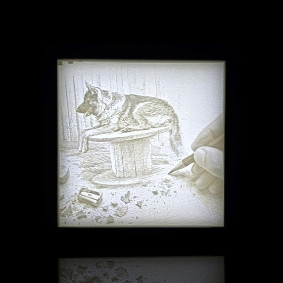 Light on - illuminated lithophane